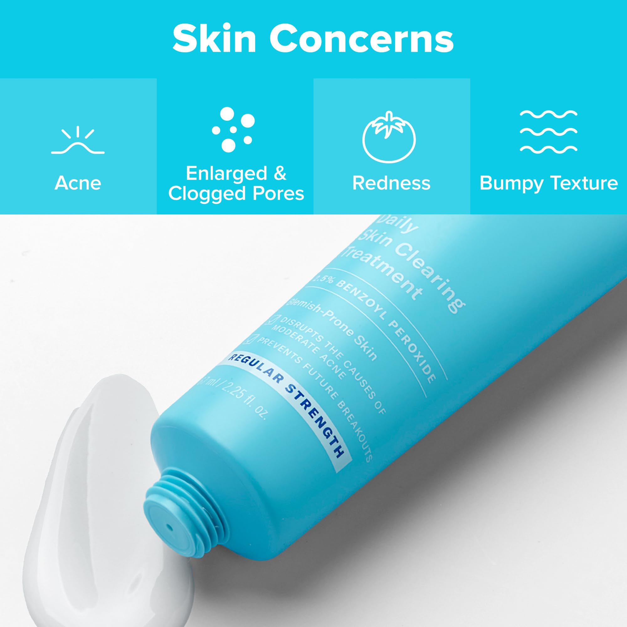 Paula's Choice CLEAR Daily Skin Clearing Cream – Fragrance-Free, All-Over Face Acne Treatment with Benzoyl Peroxide, 2.25 fl oz