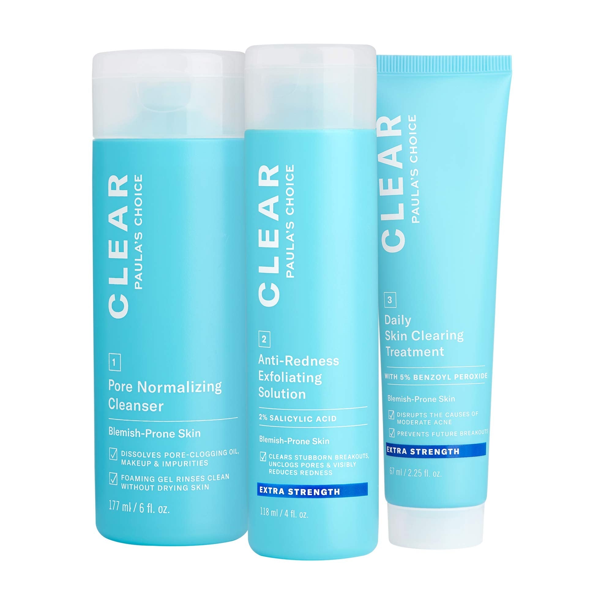Paula's Choice CLEAR Extra Strength Acne Kit — 2% Salicylic Acid + 5% Benzoyl Peroxide