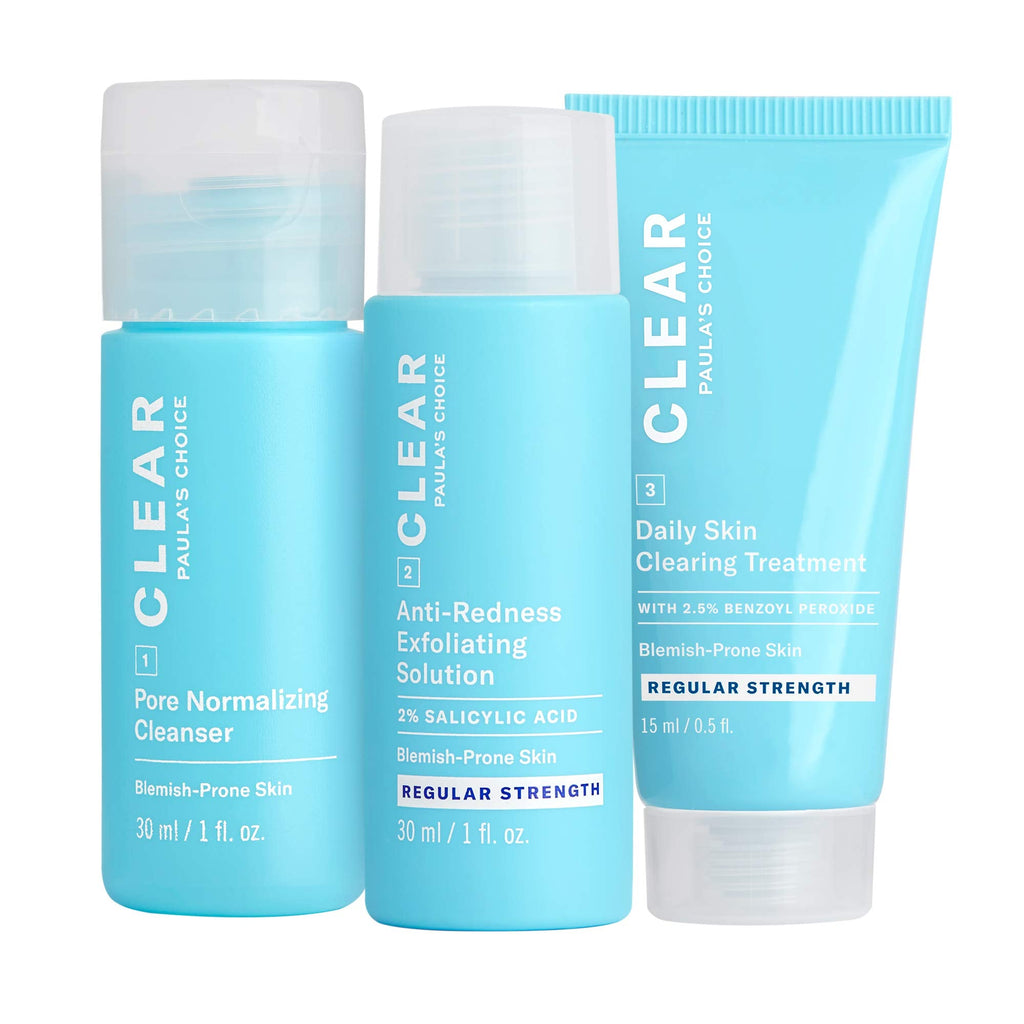Paula's Choice CLEAR Regular Strength Acne Travel Kit – 2% SA & 2.5% BP (2-Week Trial)