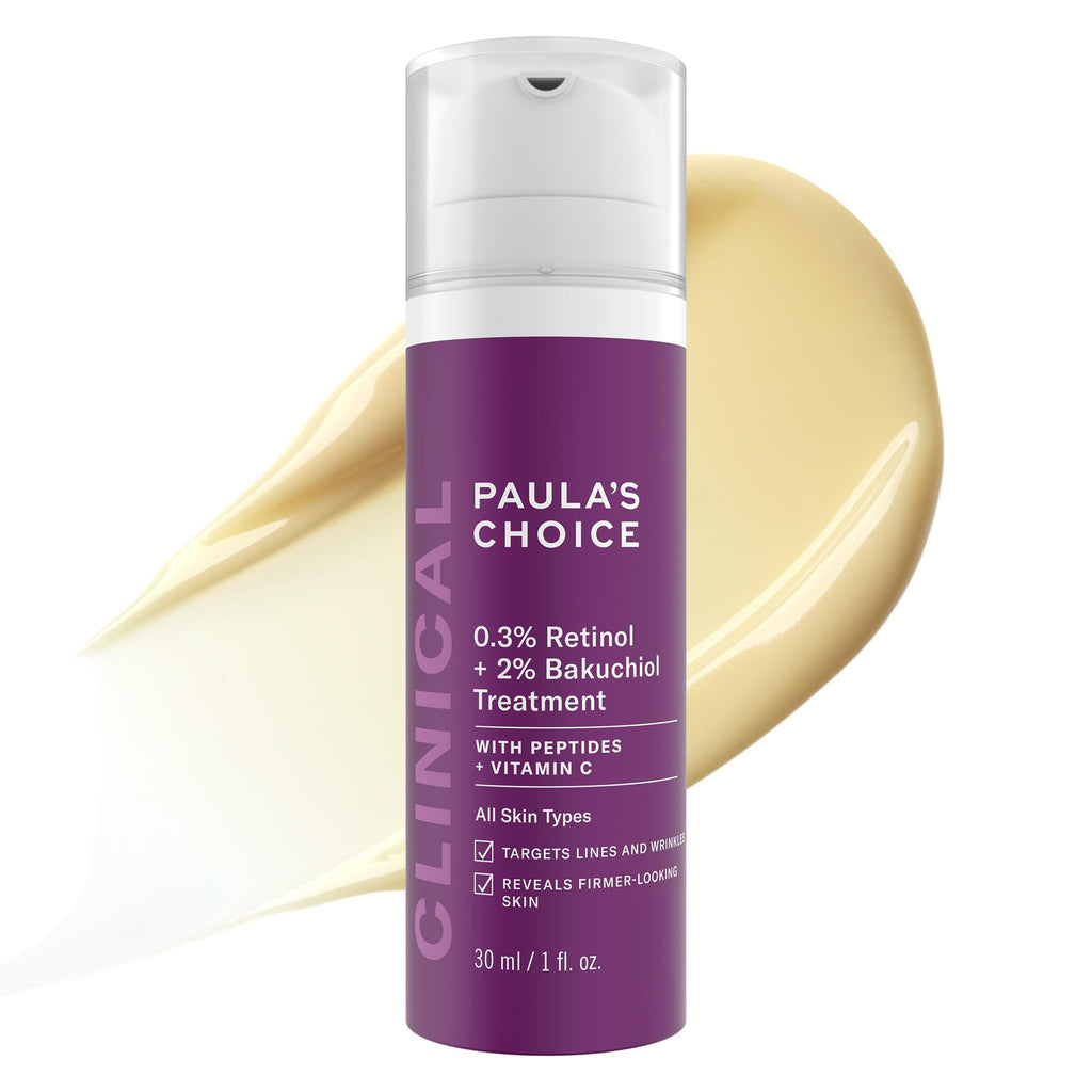 Paula's Choice Clinical 0.3% Retinol + 2% Bakuchiol Serum – Fragrance-Free, 1 oz