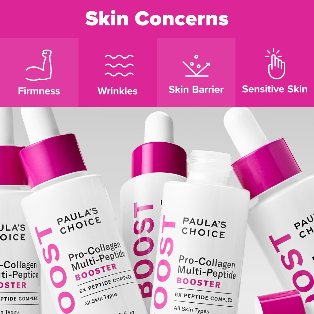 Paula’s Choice Pro-Collagen Multi-Peptide Booster Serum for Wrinkles – Fragrance-Free, 0.67 oz