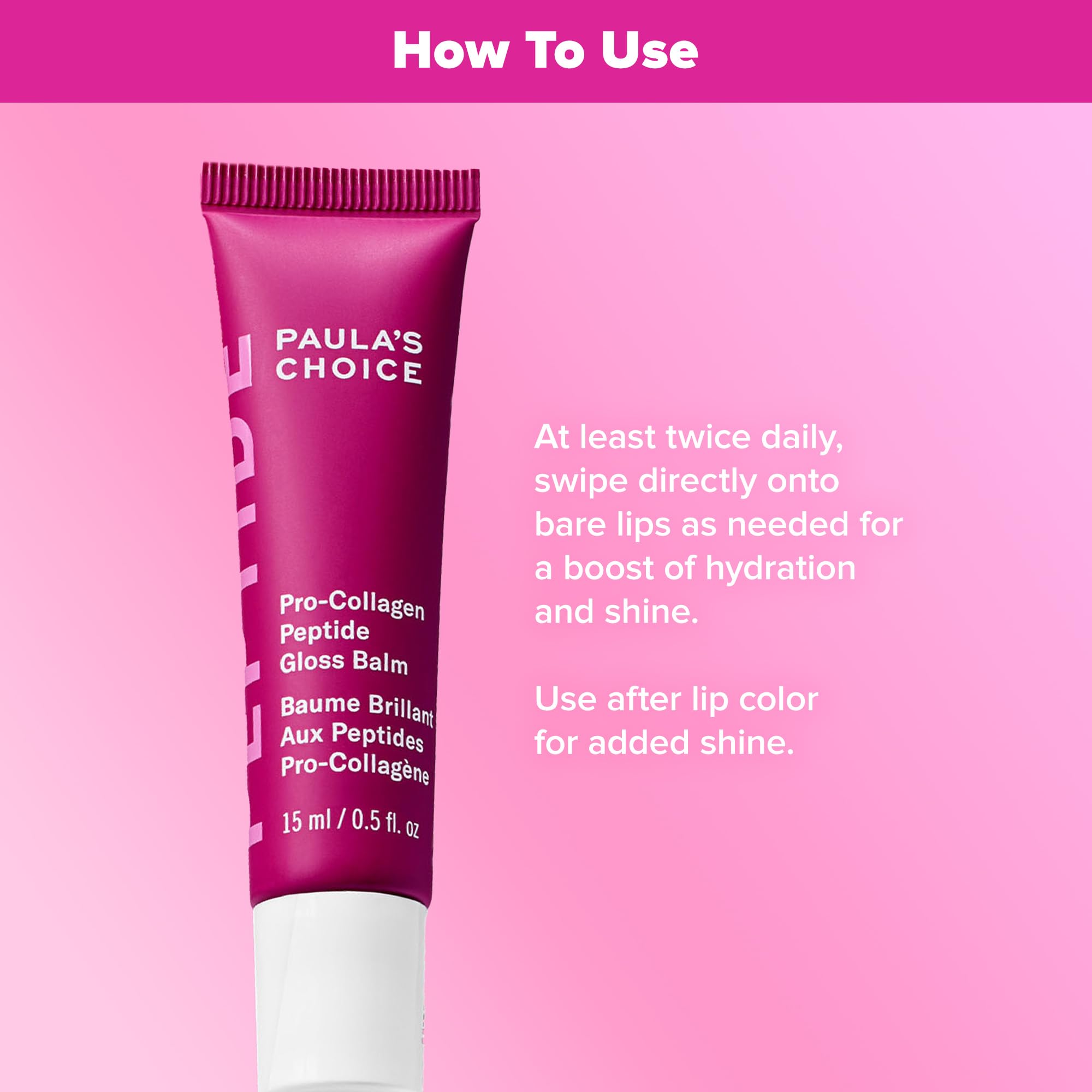 Paula’s Choice Pro-Collagen Peptide Gloss Lip Balm – Hydrates, Smooths, Sheer Plum Tint