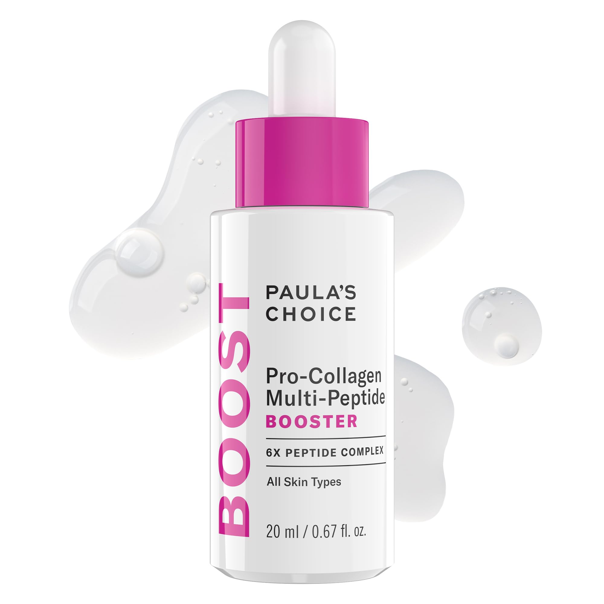 Paula’s Choice Pro-Collagen Multi-Peptide Booster Serum for Wrinkles – Fragrance-Free, 0.67 oz