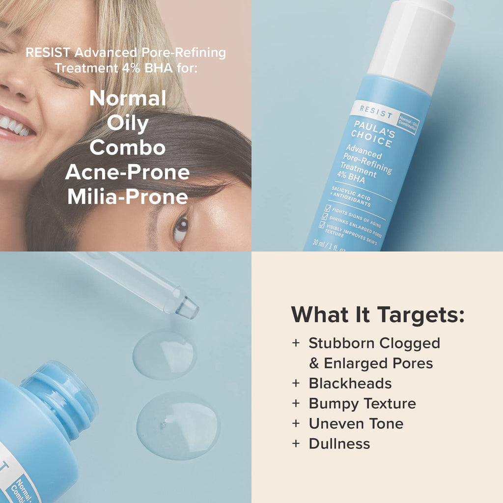 Paula's Choice RESIST 4% BHA Serum – Pore Refining Exfoliant (Fragrance-Free)