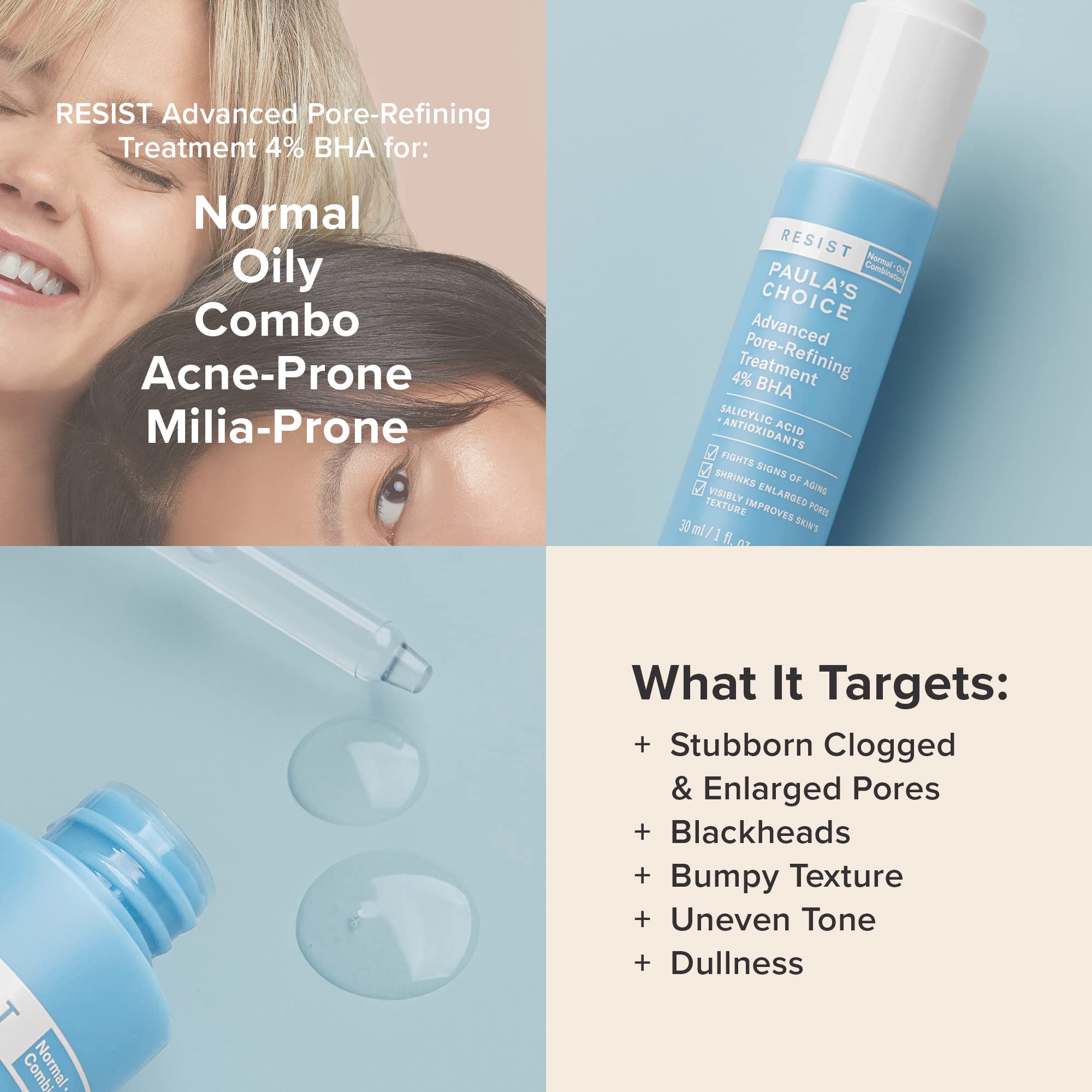 Paula's Choice RESIST 4% BHA Serum – Pore Refining Exfoliant (Fragrance-Free)