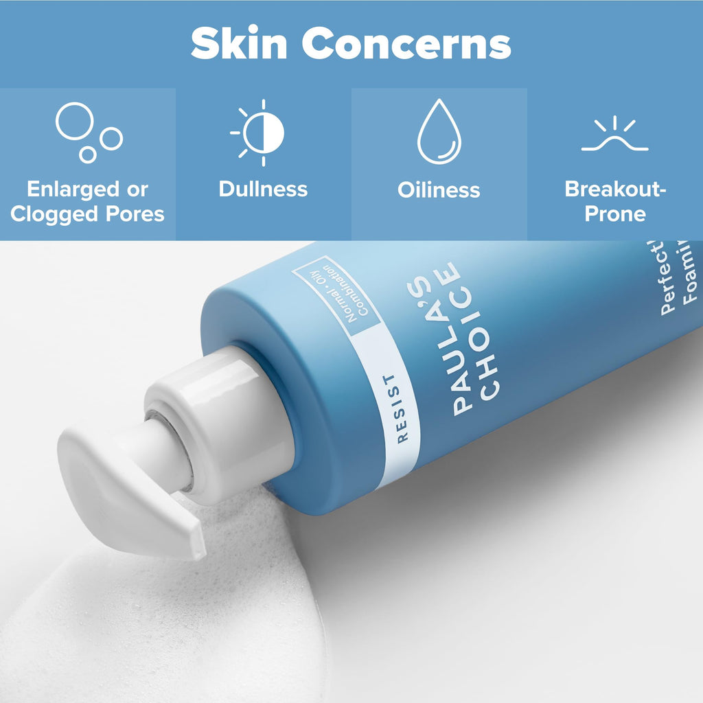 Paula's Choice RESIST Perfectly Balanced Foaming Facial Cleanser – Hyaluronic Acid & Aloe, Fragrance-Free
