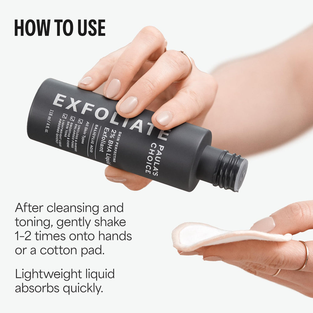 Paula's Choice SKIN PERFECTING 2% BHA Liquid Exfoliant – Unclog Pores, Smooth Fine Lines, Fragrance-Free