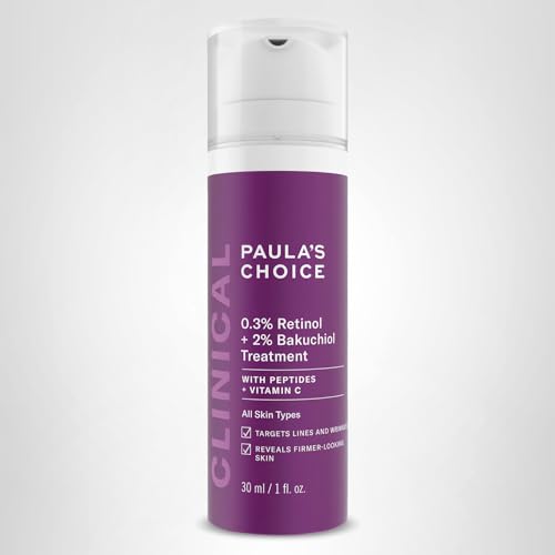Paula's Choice Clinical 0.3% Retinol + 2% Bakuchiol Serum – Fragrance-Free, 1 oz