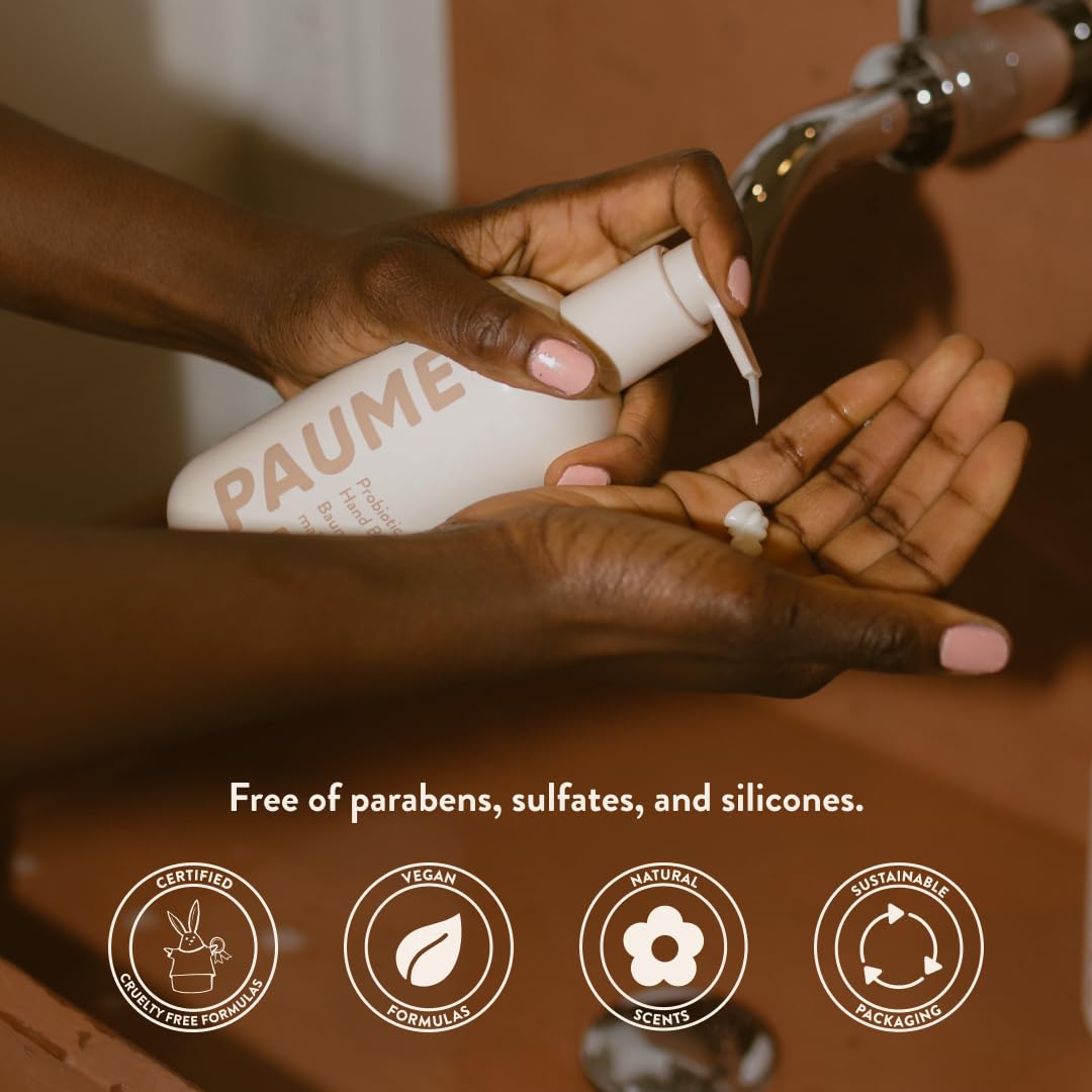 PAUME Probiotic Hand Balm | Non-Greasy, Fast-Absorbing Hydration for Dry Hands | 10 oz