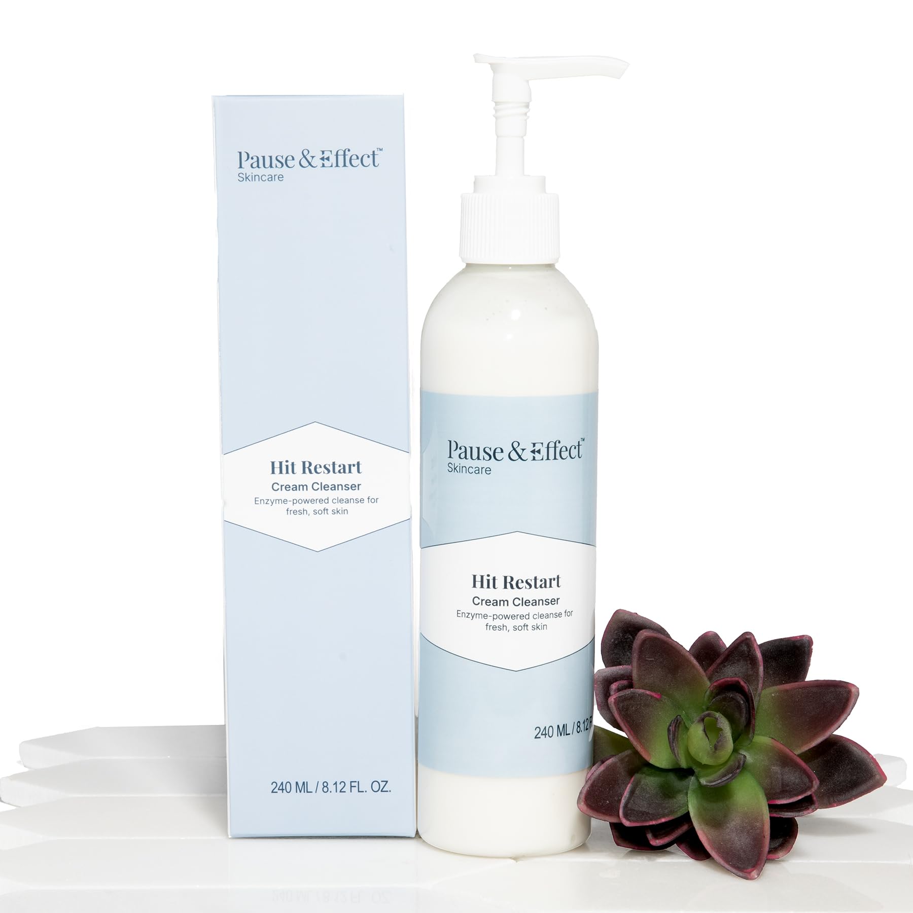 Pause & Effect Gentle Enzyme Cleanser for Menopausal Skin – Hydrating Makeup and Sunscreen Removal with Green Tea