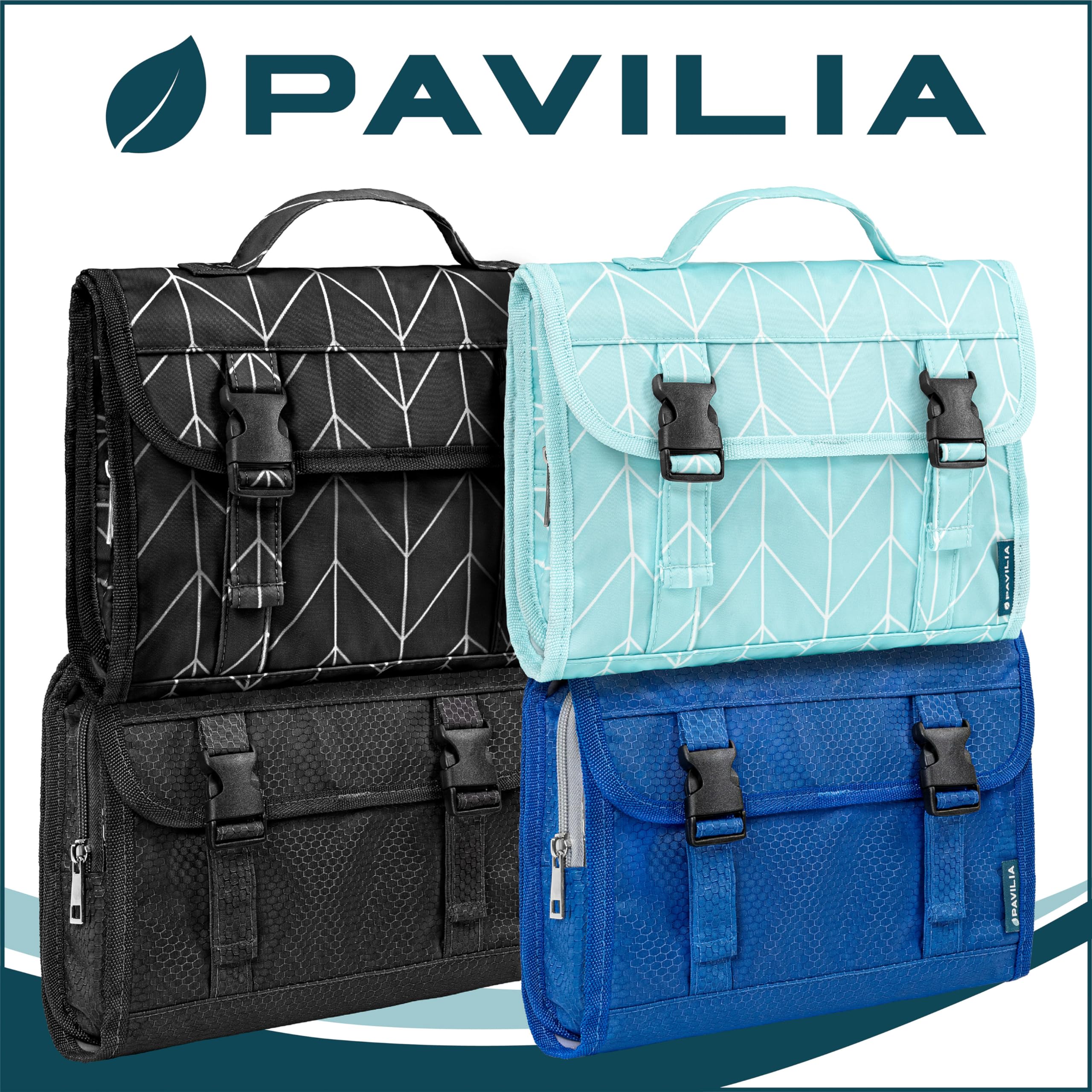 PAVILIA Travel Hanging Toiletry Bag – Extra Large, Waterproof Organizer