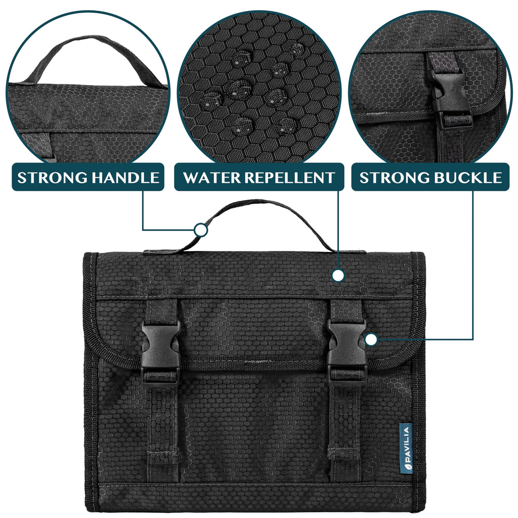 PAVILIA Travel Hanging Toiletry Bag – Extra Large, Waterproof Organizer