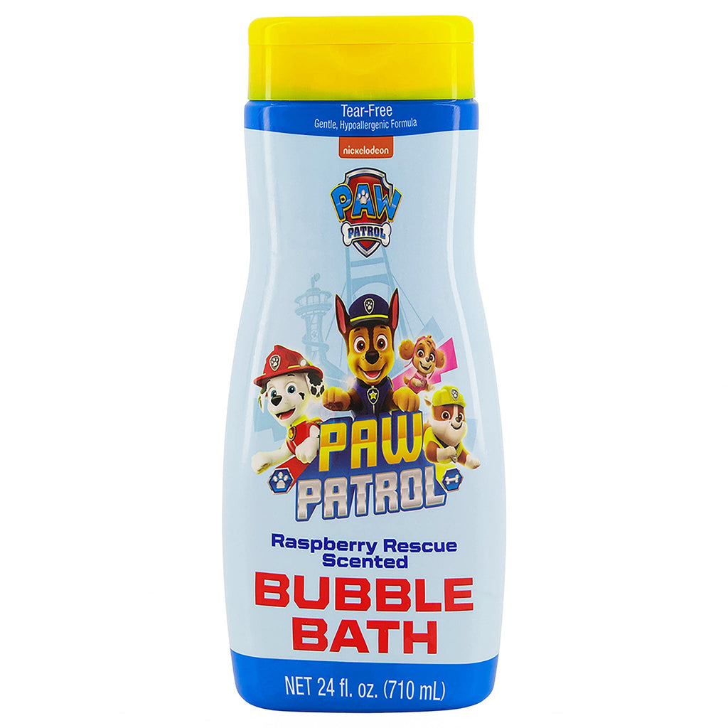 Paw Patrol Bubble Bath – Raspberry Rescue, 24 oz (709 ml) – Mild, Tear-Free, Hypoallergenic