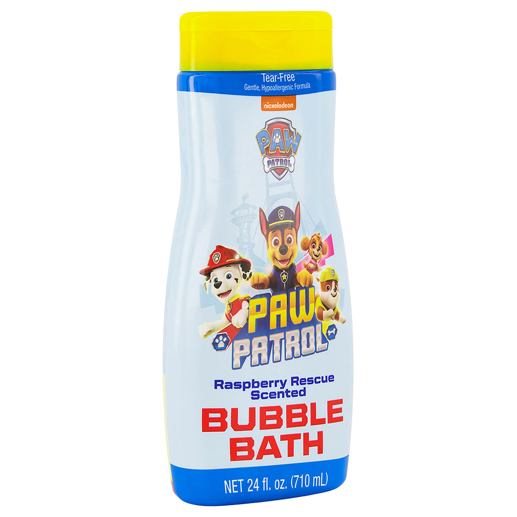 Paw Patrol Bubble Bath – Raspberry Rescue, 24 oz (709 ml) – Mild, Tear-Free, Hypoallergenic