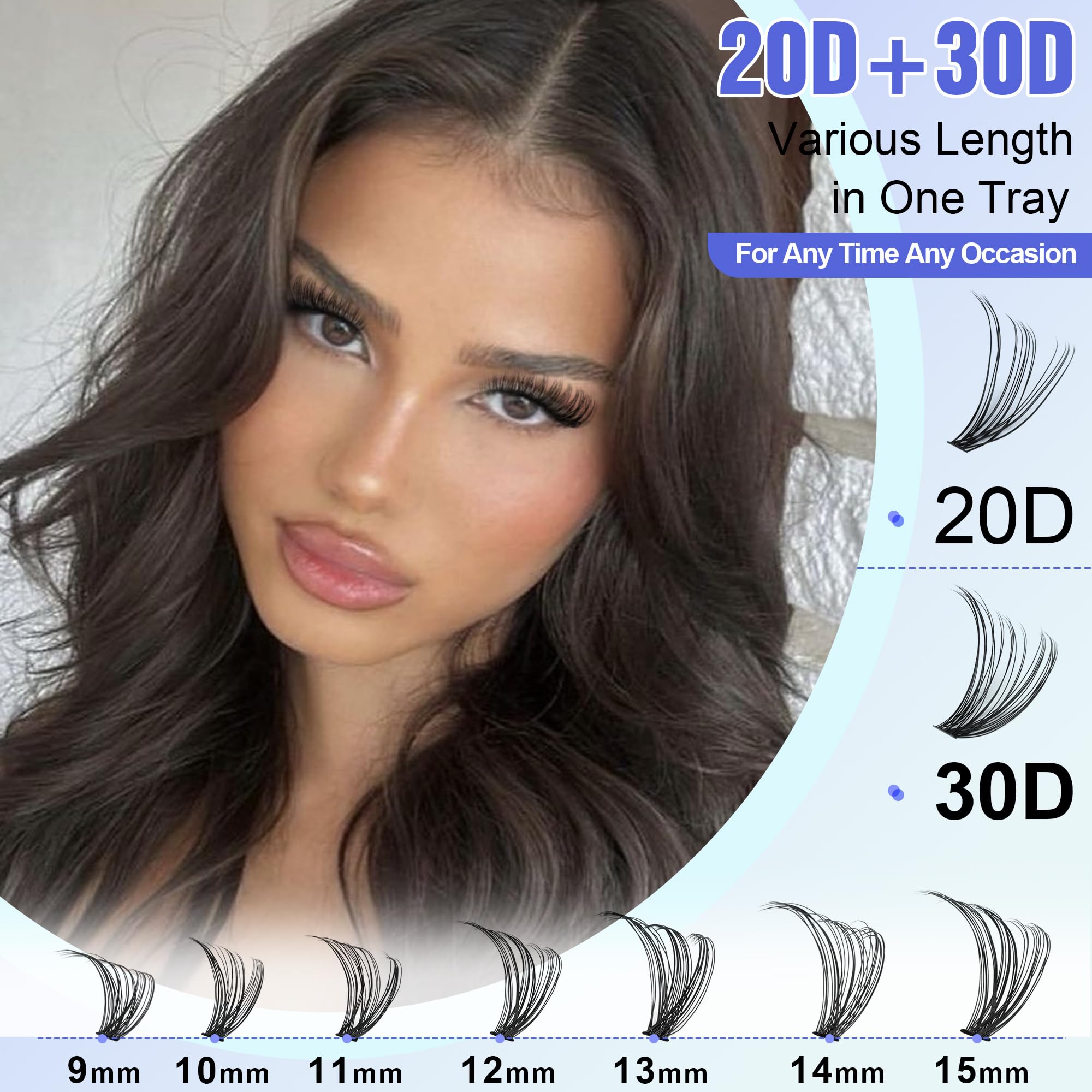 Pawotence Lash Extension Kit DIY 280pcs Clusters – 20D/30D, 9-15mm, Bond & Seal