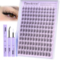 Pawotence Natural Lash Clusters Kit 10-16mm Wispy Lashes with Glue & Tweezers