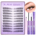 Pawotence Wispy Lash Clusters Kit – 180pcs DIY Cat Eye Extensions with Bond & Seal
