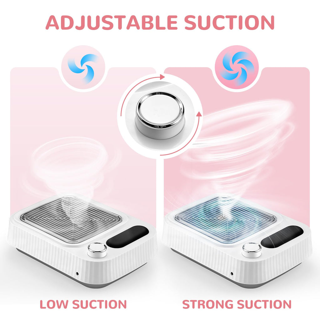 Paxato Nail Duster Collector – 4000RPM Dust Collector with Wrist Rest & 0–100% Adjustable Suction