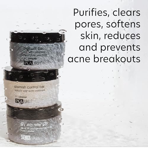 PCA SKIN Blemish Control Acne Cleanser Bar – 2% Salicylic Acid, Face & Body Wash, 3.2 fl oz
