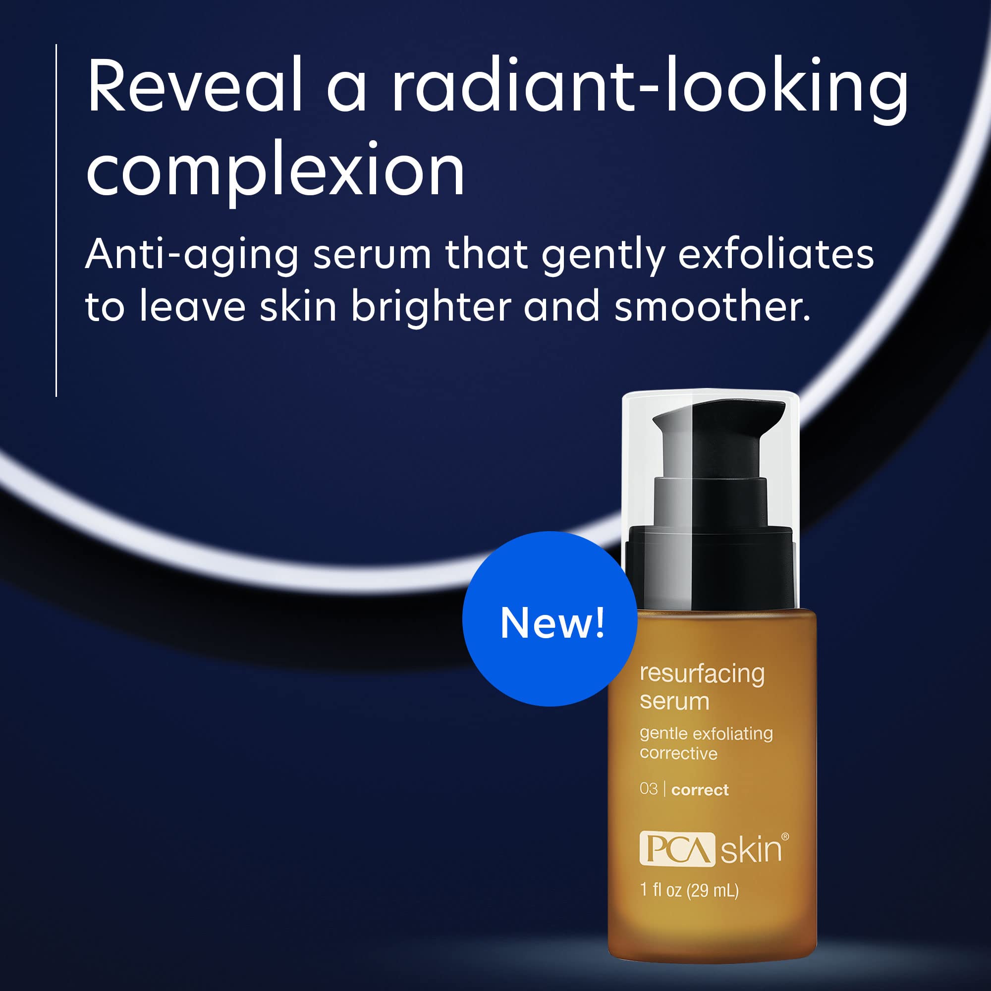 PCA SKIN Resurfacing Serum - Gentle Exfoliating Facial Corrective with Lactic & Glycolic Acid (1 fl oz)