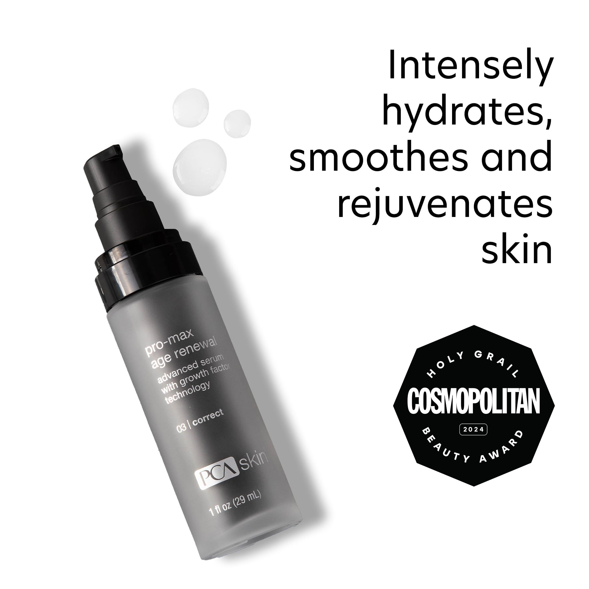 PCA SKIN Pro Max Age Renewal Anti Aging Serum – Lift, Firm & Plump Skin on Face & Neck | 1 oz Pump