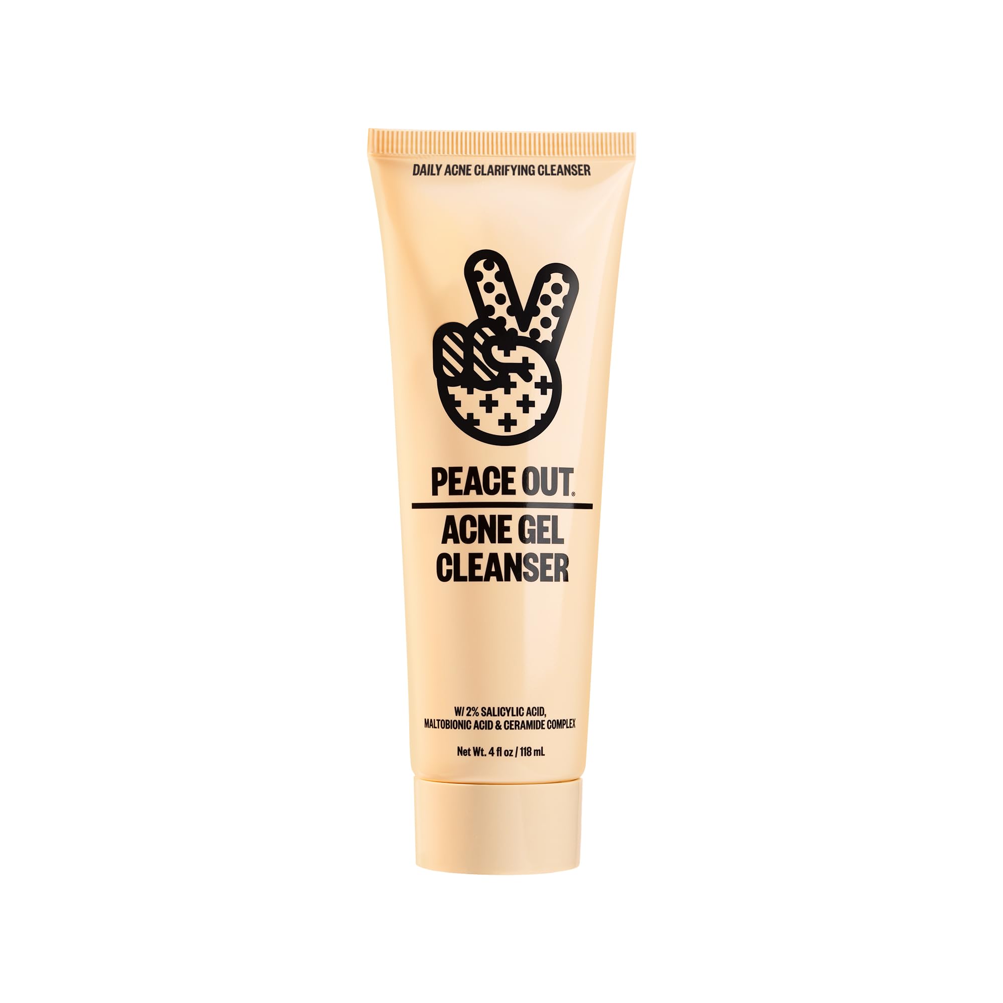 Peace Out Acne Gel Cleanser – 2% Salicylic Acid, 4 fl oz
