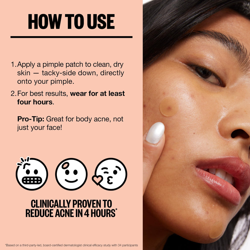 Peace Out Acne Healing Dots – Fast-Acting Pimple Patches with Salicylic Acid & Retinol (20 Count)