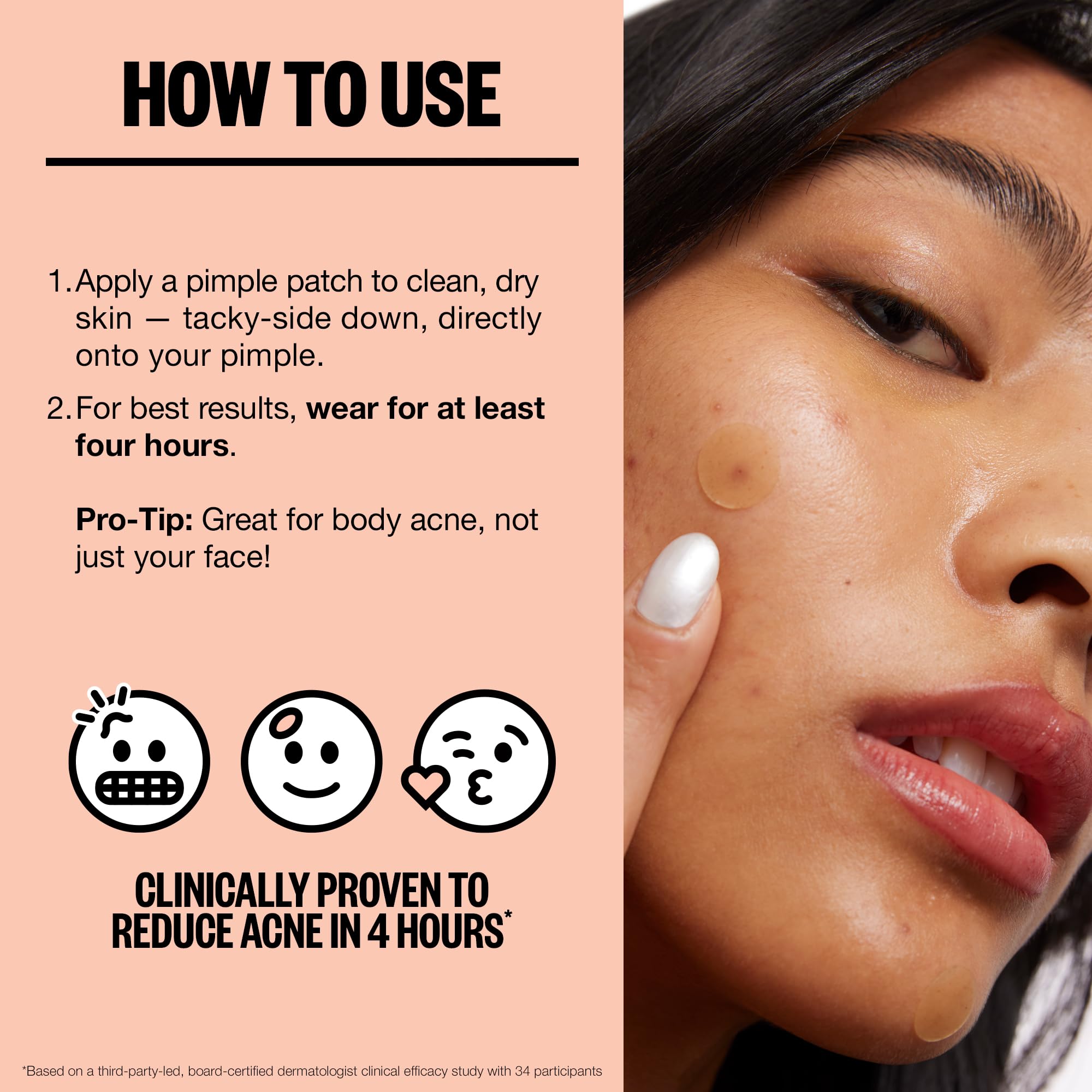 Peace Out Acne Healing Dots – Fast-Acting Pimple Patches with Salicylic Acid & Retinol (20 Count)