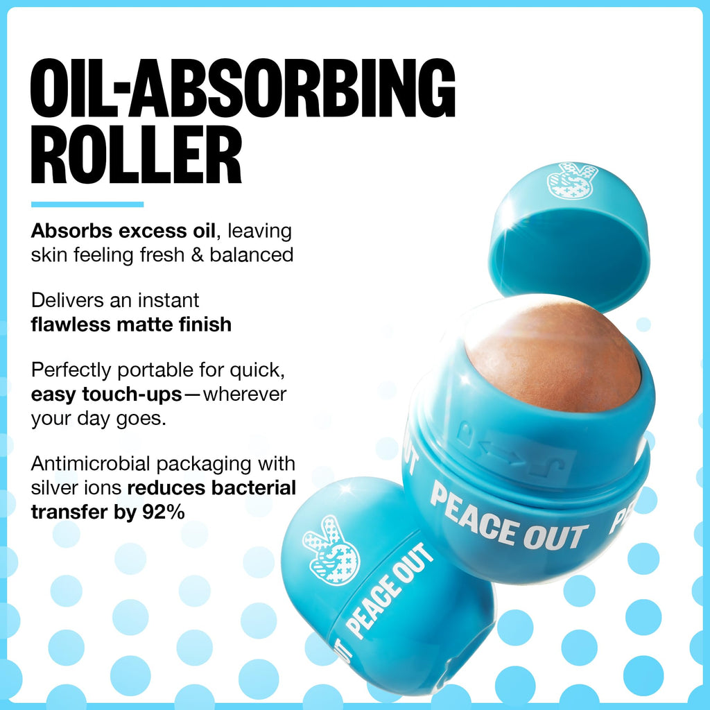 PEACE OUT Oil Contol Roller — Instant Oil Removal with Halloysite Clay