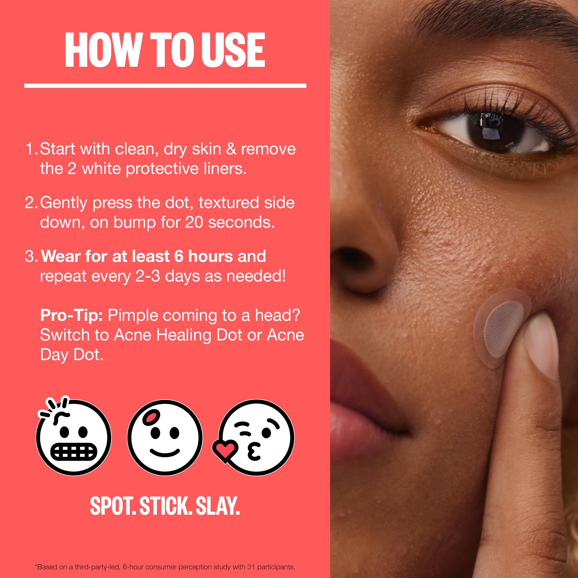 PEACE OUT Early Stage Acne Dots | Hydrocolloid Patches with Dissolving Microneedles & Salicylic Acid, 8 Count