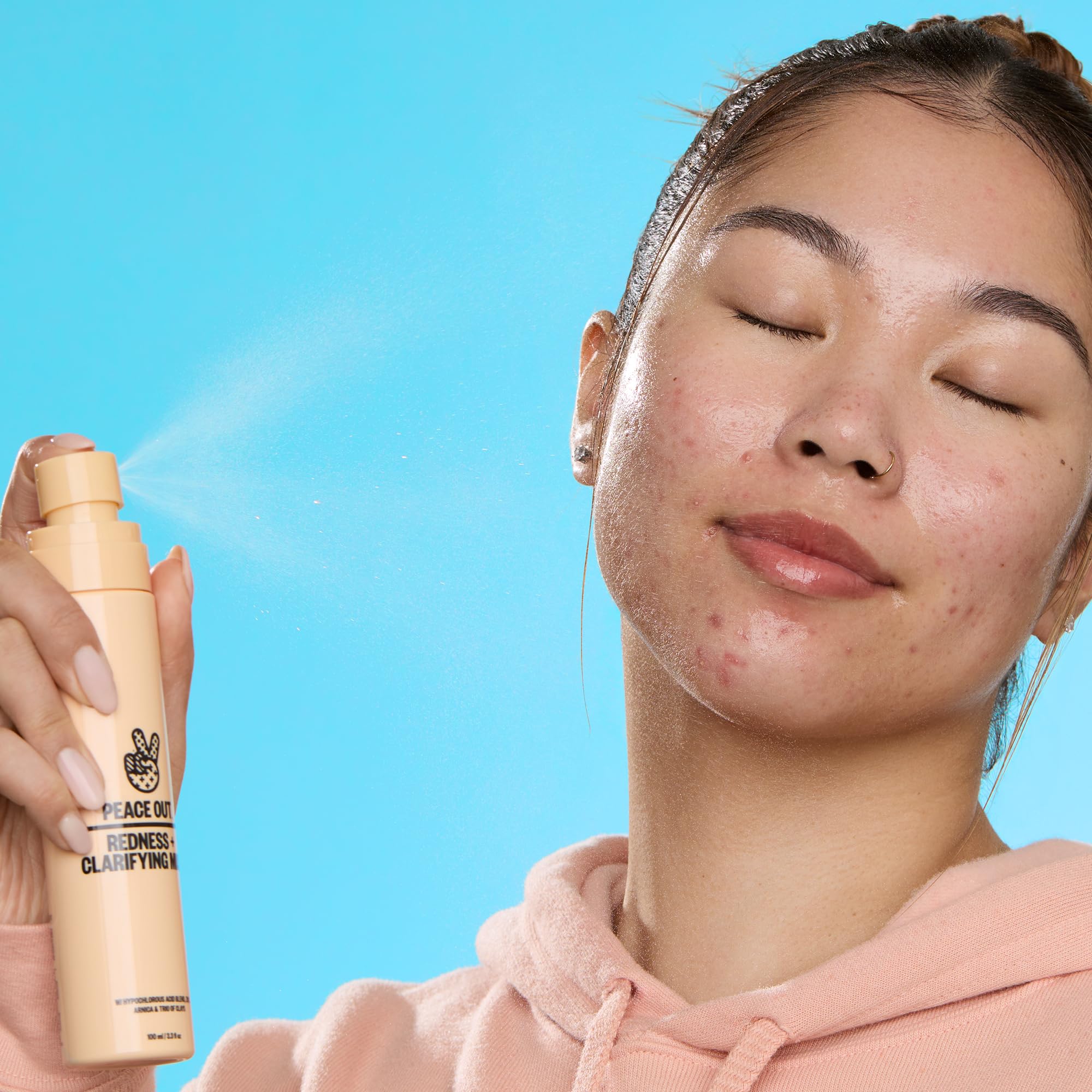 PEACE OUT Redness + Clarifying Mist — Hypochlorous Facial Spray for Acne-Prone Skin