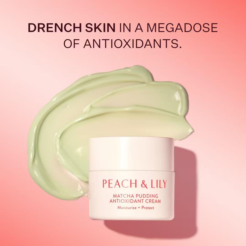Peach & Lily Matcha Pudding Antioxidant Cream (1.69 fl oz) – Hydrating, Antioxidant Skincare