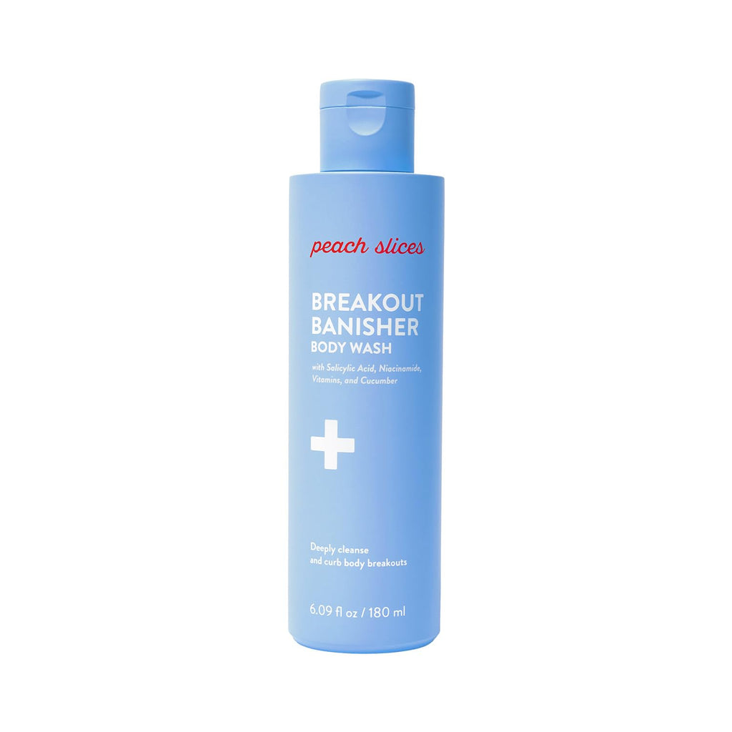Peach Slices Breakout Banisher Body Wash – 1% Salicylic + Glycolic, Niacinamide, Cucumber | Vegan & Cruelty-Free