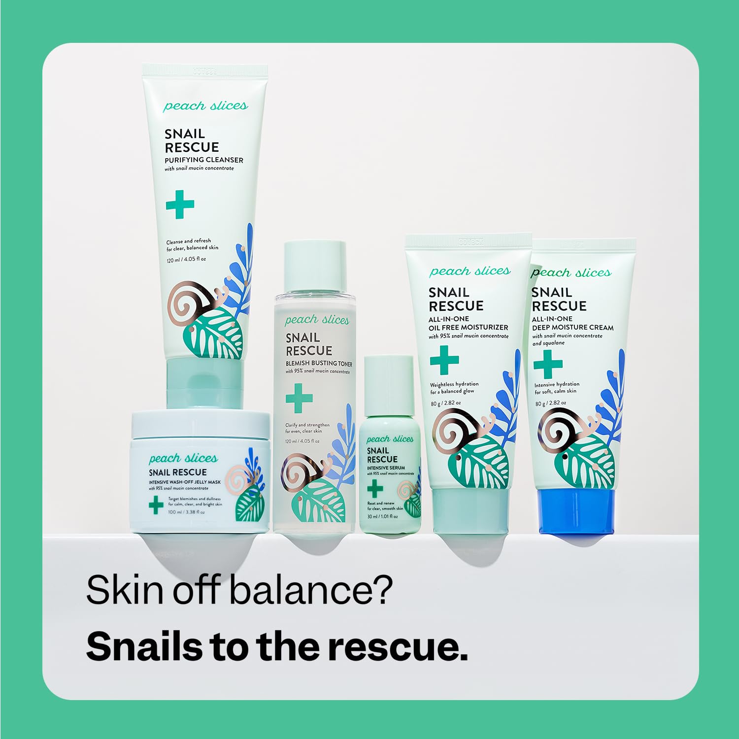 Peach Slices Snail Rescue Toner – 95% Snail Mucin, 4.05 oz, Hyaluronic Acid & CICA | Vegan & Cruelty-Free