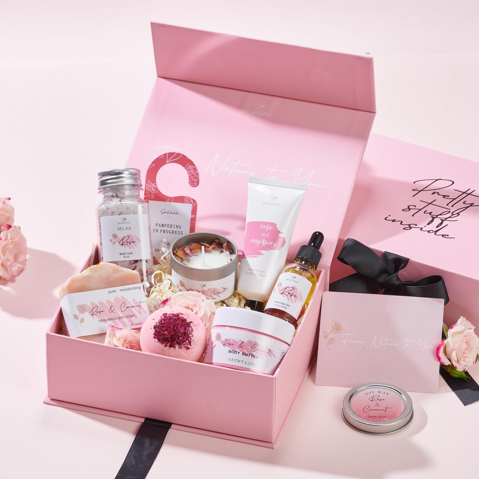 Peacoeye At-Home Spa Kit for Women – Luxury Bath Gift Set for Relaxation