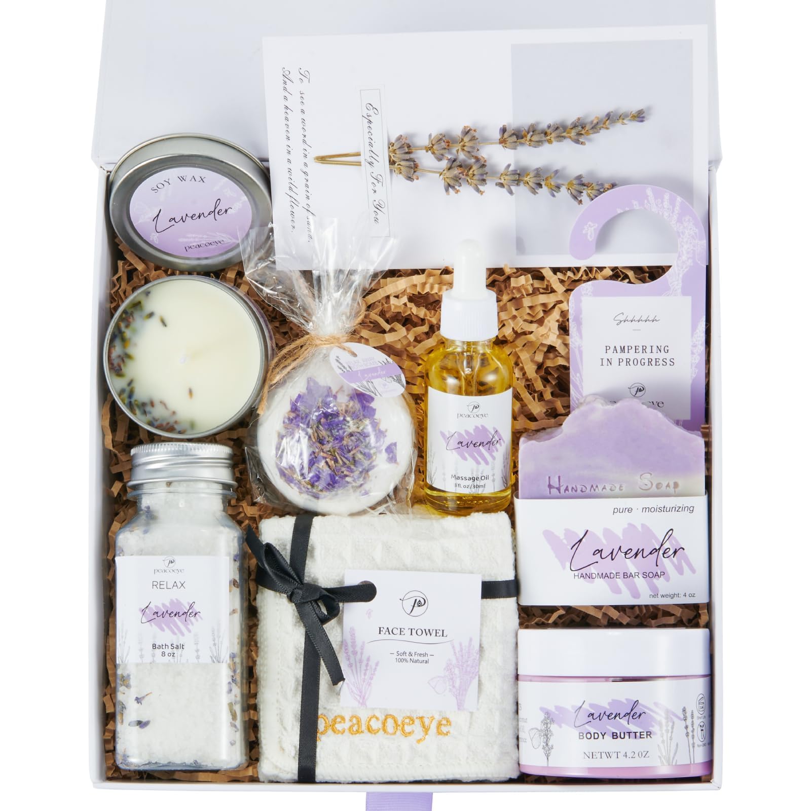 Peacoeye Spa Gifts for Women | Luxurious Bath Gift Box for Valentine’s Day & Mother’s Day