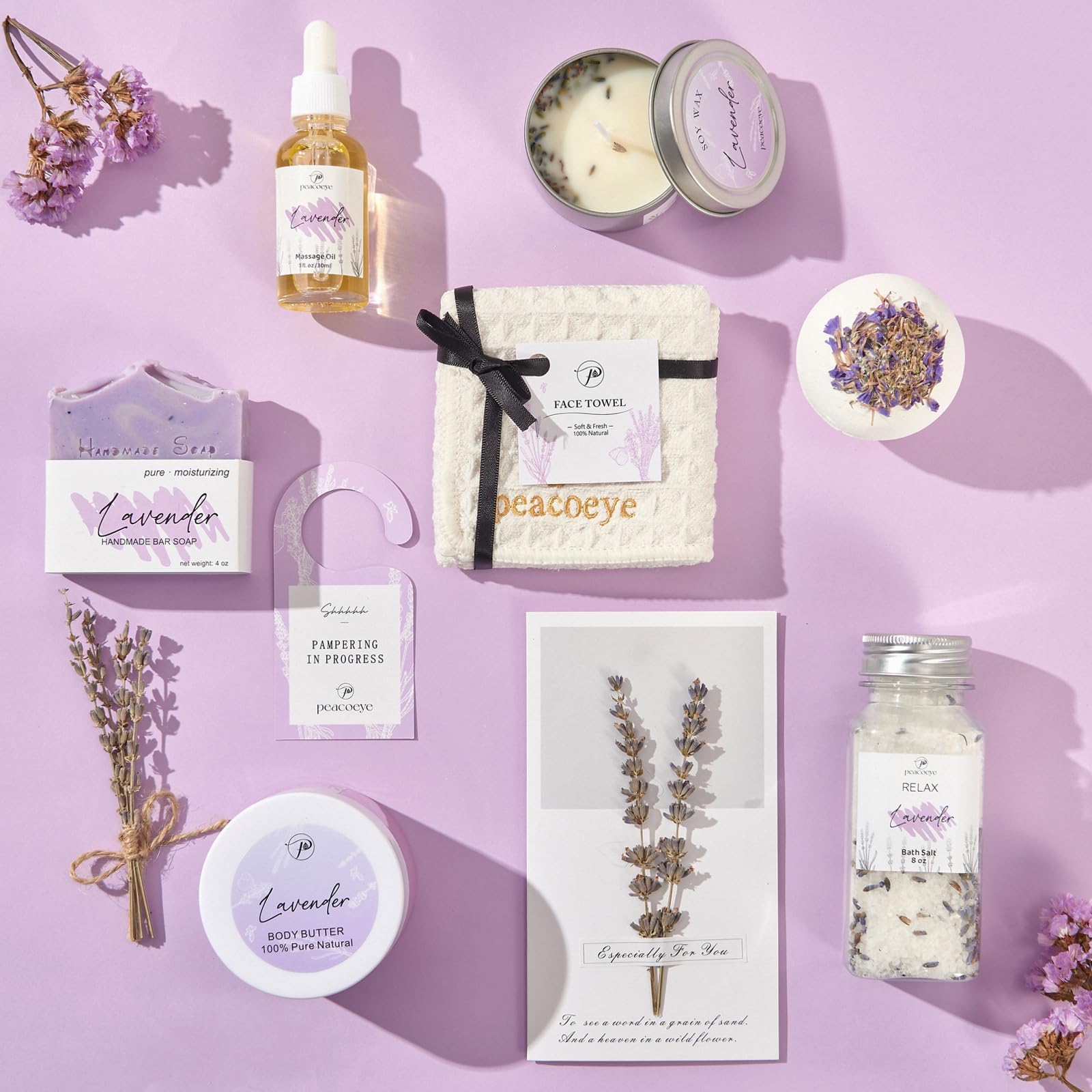 Peacoeye Spa Gifts for Women | Luxurious Bath Gift Box for Valentine’s Day & Mother’s Day