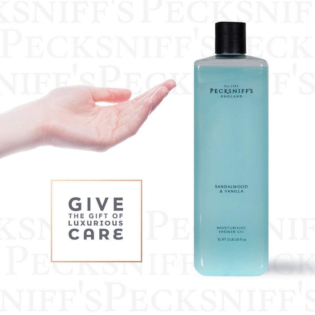 Pecksniff's 1L Shower Gel (CORE) Sandalwood Vanilla – Spa-Like Hydration