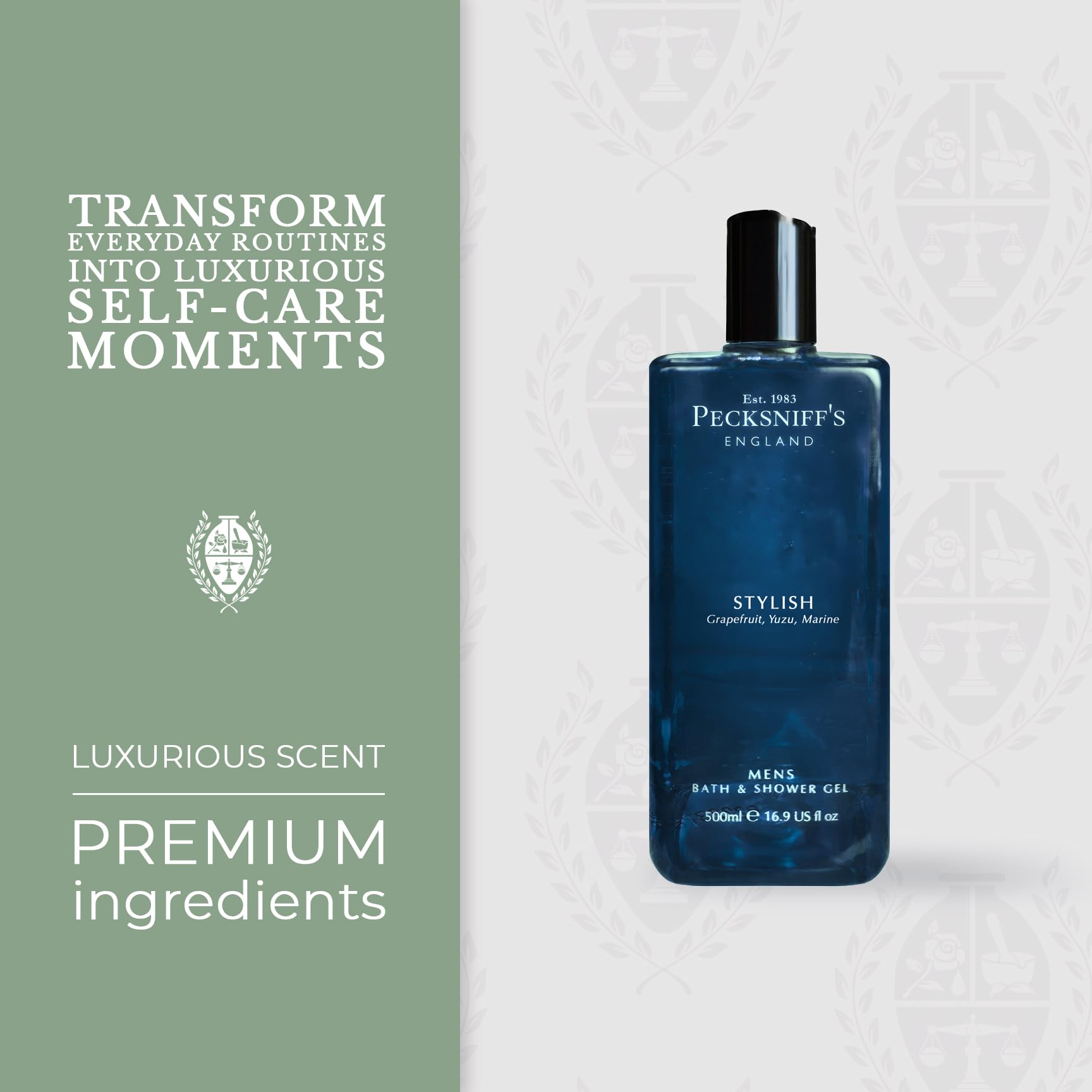 Pecksniff's Men's Luxurious Moisturizing Bath & Shower Gel – Stylish
