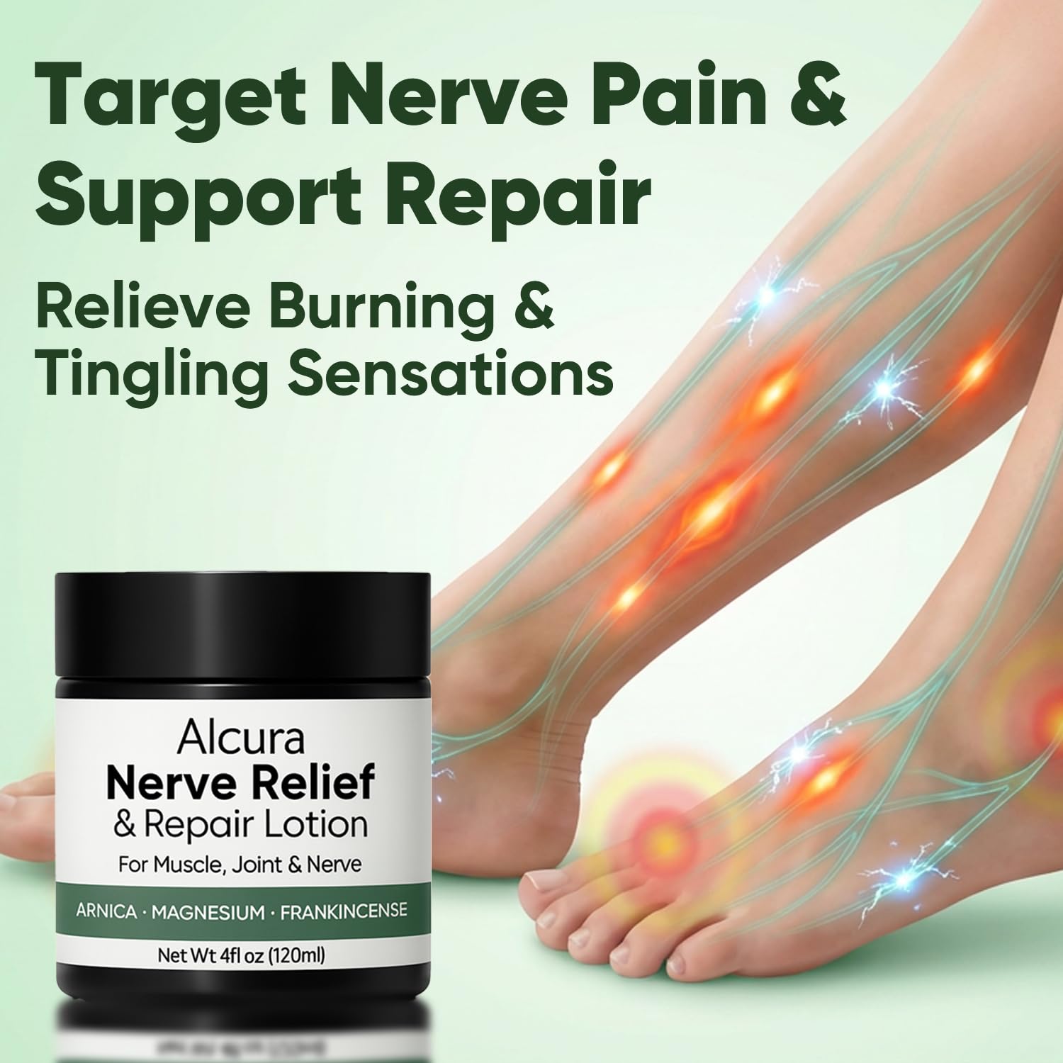 Peehss Alcura Nerve Cream – Arnica & Magnesium for Daily Nerve Comfort, 4 oz