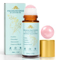 Peehss Frankincense & Castor Oil Rose Quartz Roller – Organic Face Roller (1.7 fl oz)