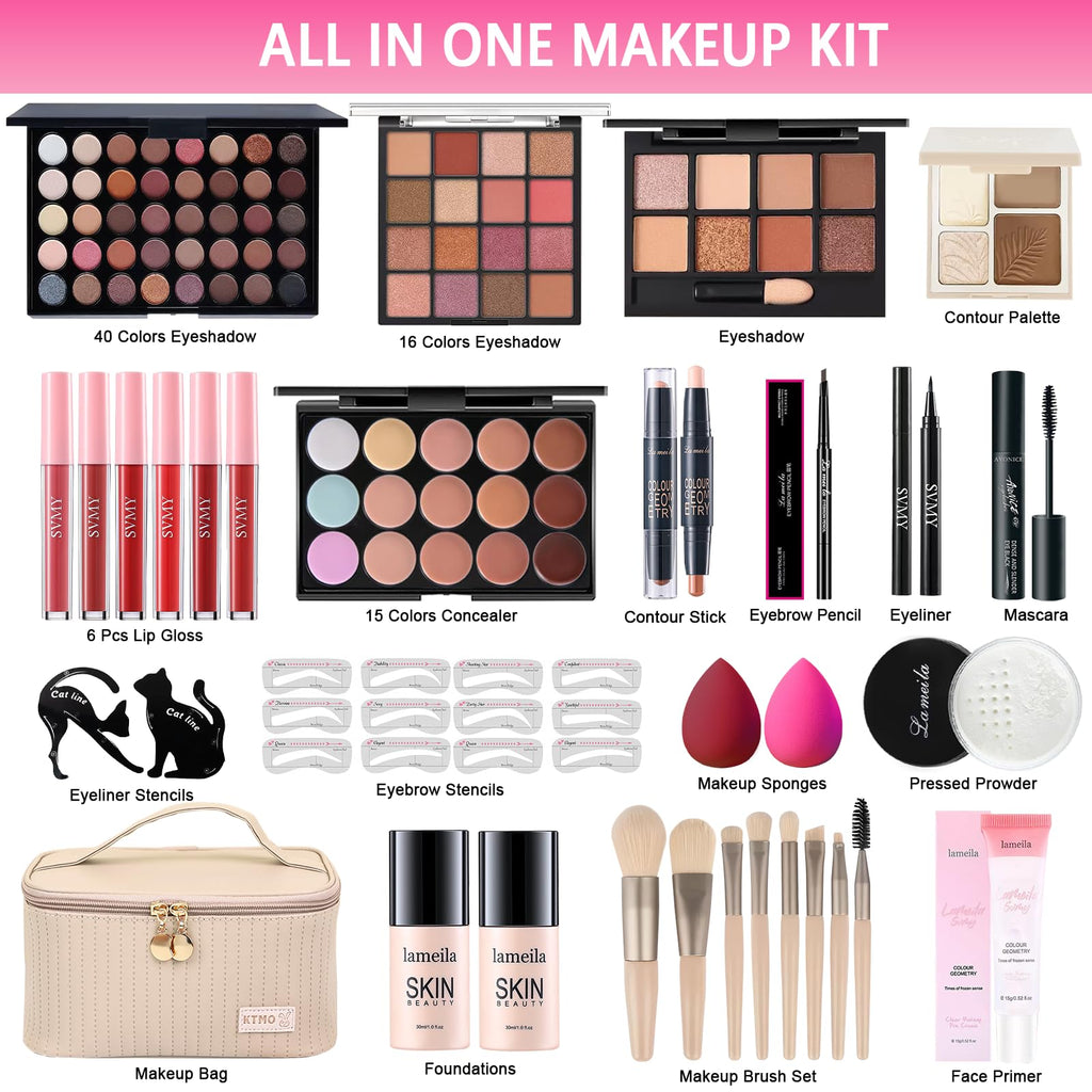 Peenice All-in-One Makeup Kit for Women – Complete Gift Set