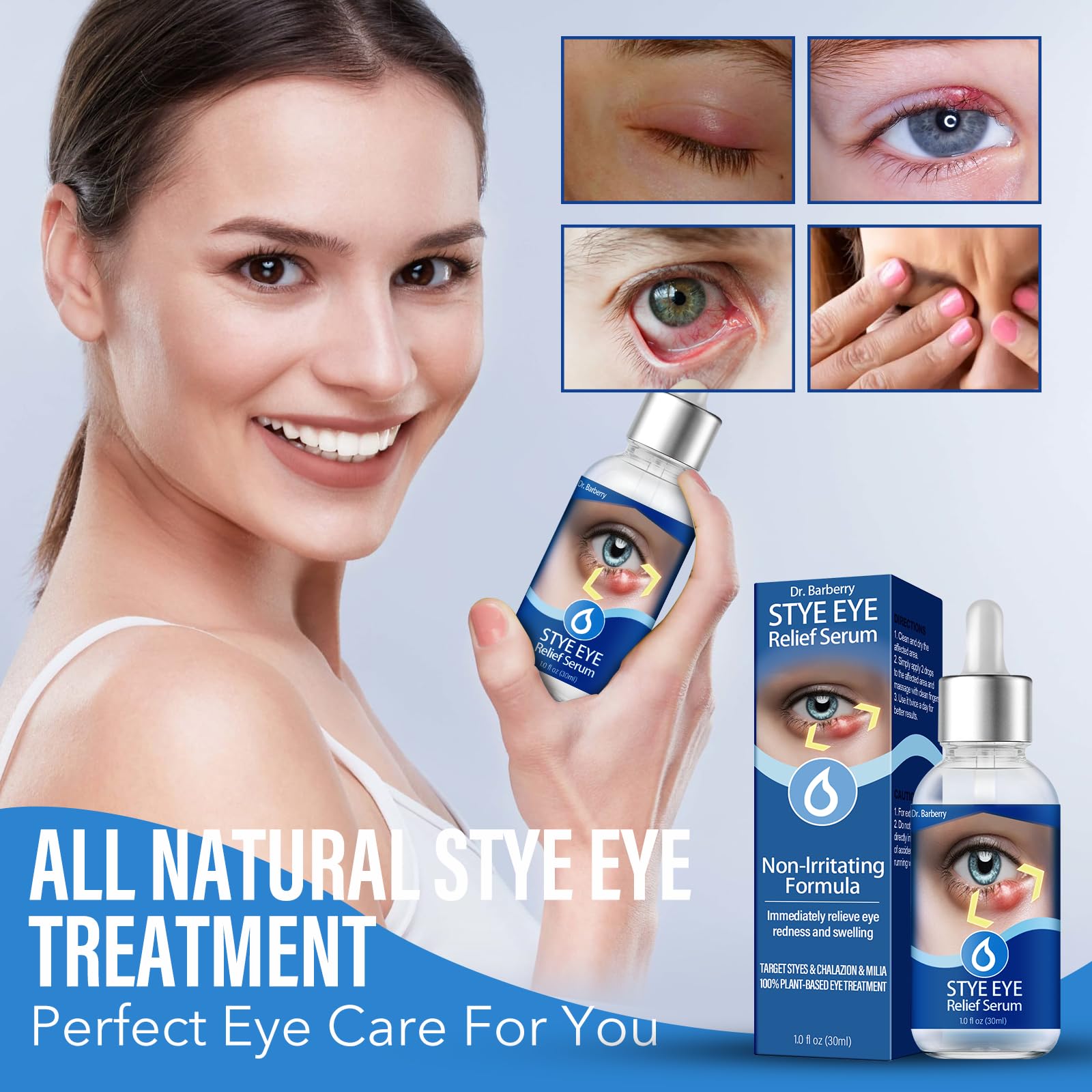 PENNTR Stye Eye Drops - Target Chalazions & Blepharitis, Non-Irritating Eye Treatment with Hippophae Rhamnoides & Avocado Oil (1 Fl. Oz)