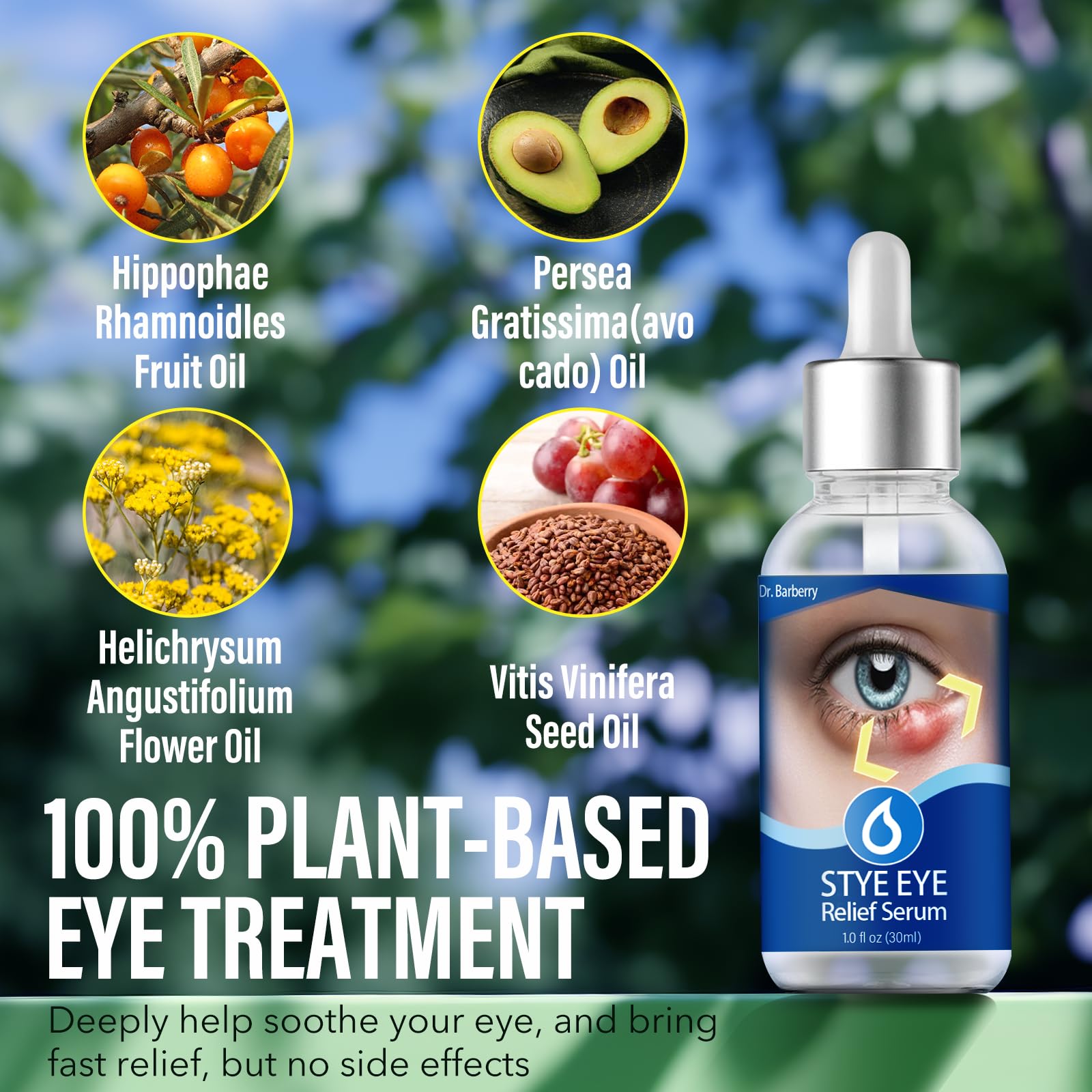 PENNTR Stye Eye Drops - Target Chalazions & Blepharitis, Non-Irritating Eye Treatment with Hippophae Rhamnoides & Avocado Oil (1 Fl. Oz)
