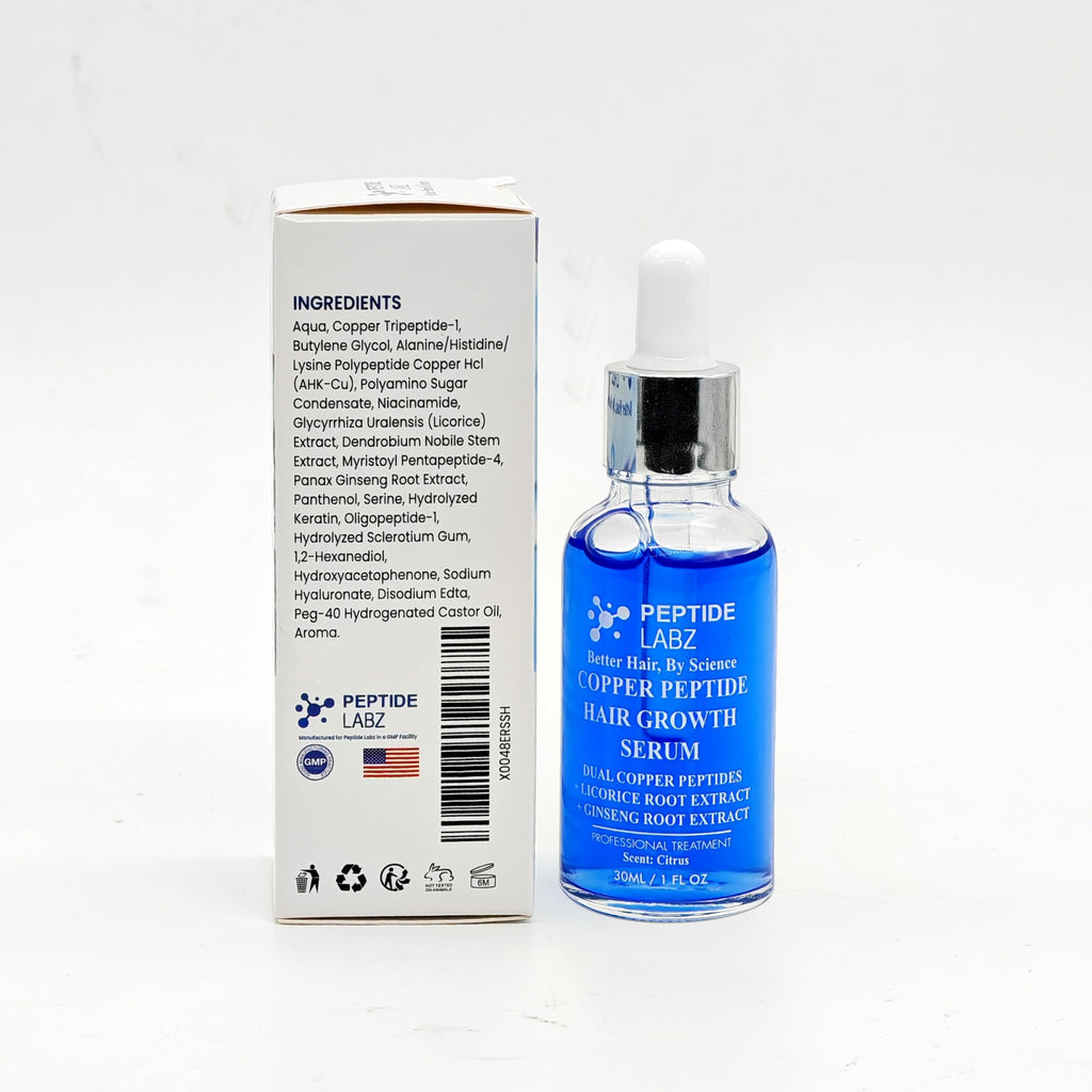 Copper Peptide Hair Serum with Copper Tripeptide-1 – Dual Peptide Scalp Treatment by PeptideLabz