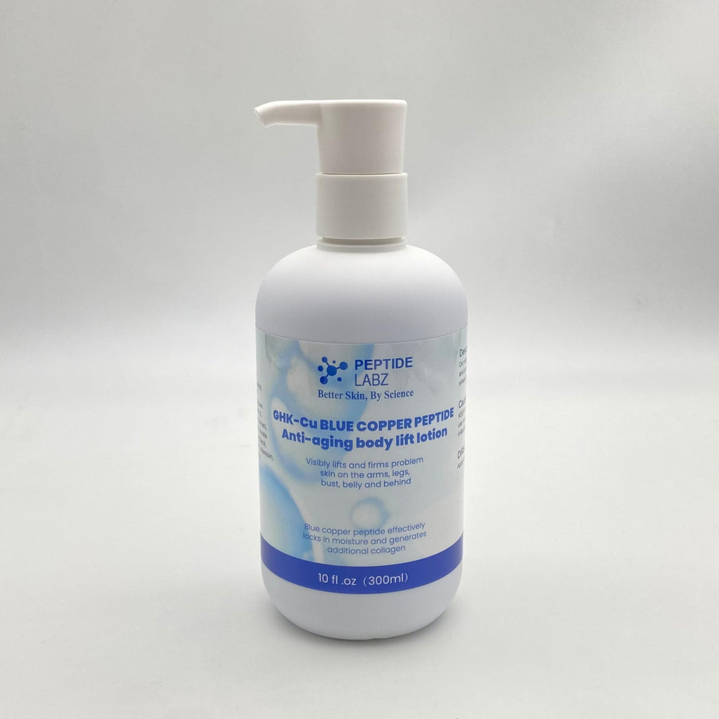 PeptideLabz Copper Peptide & Hyaluronic Acid Body Lotion – Anti-Aging, Skin Firming & Hydrating – 10 fl oz