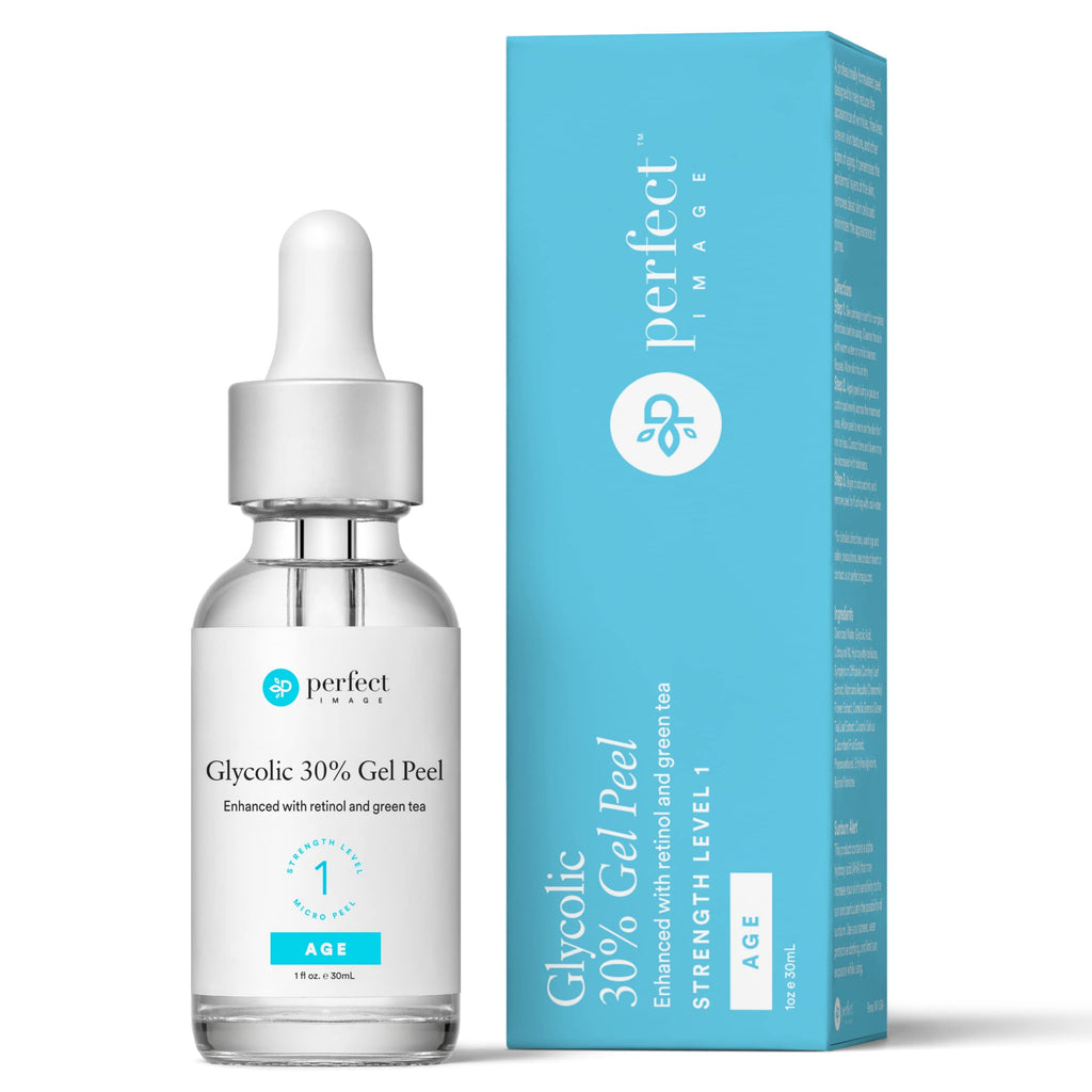 Perfect Image Glycolic 30% Gel Peel – Retinol & Green Tea, 1 oz | Professional Chemical Peel