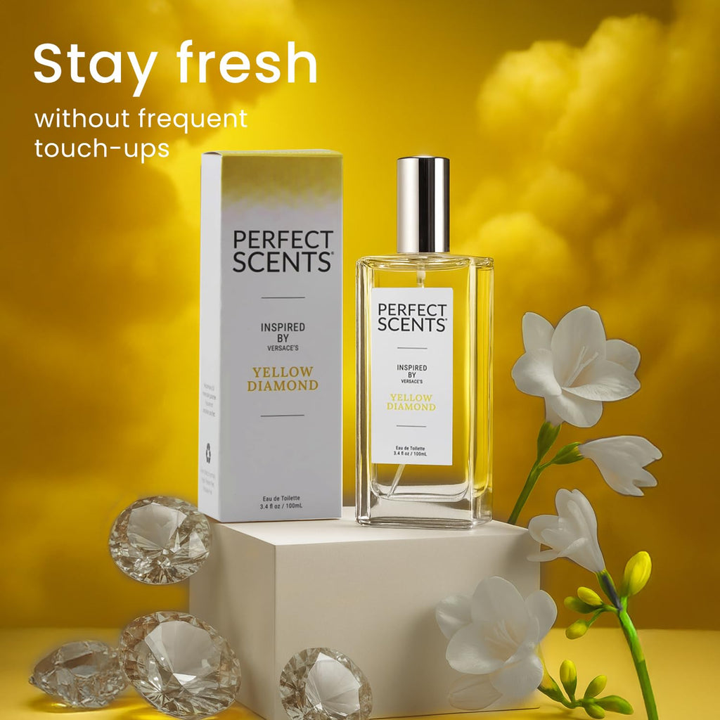 Perfect Scents Fragrances – Inspired by Versace Yellow Diamond – Women’s EDT, 3.4 oz, Vegan & Cruelty-Free