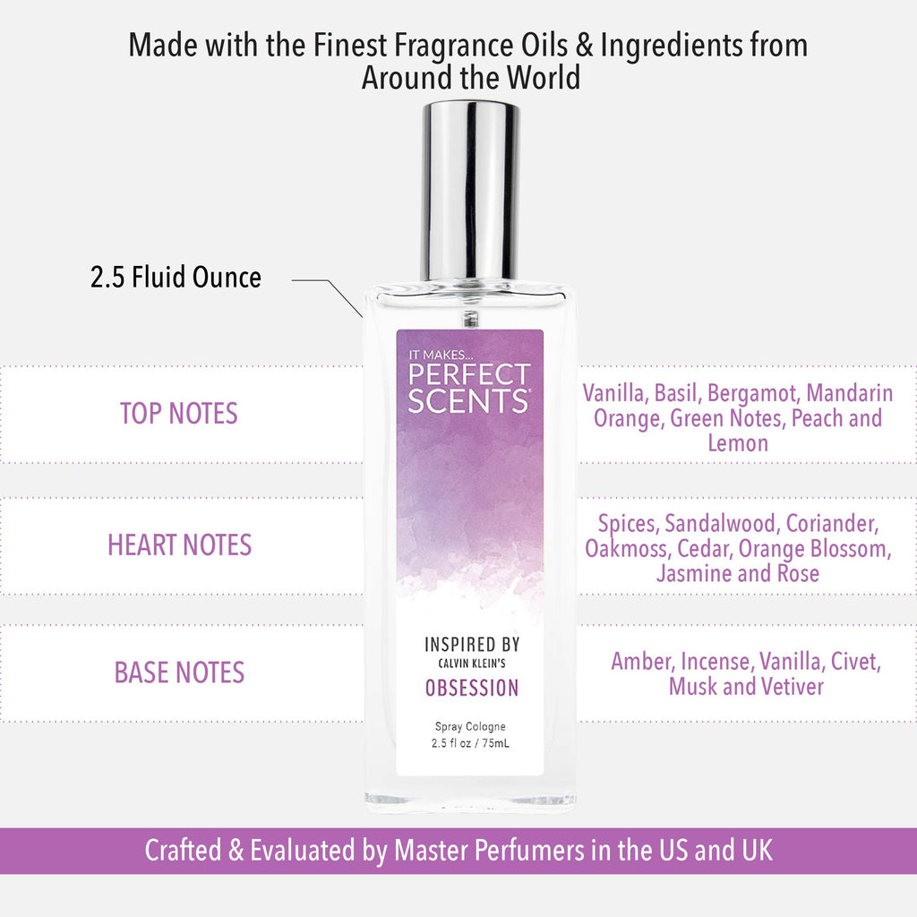 Perfect Scents Obsession – Women’s Eau de Toilette | Vegan, Paraben-Free, Cruelty-Free 2.5 fl oz