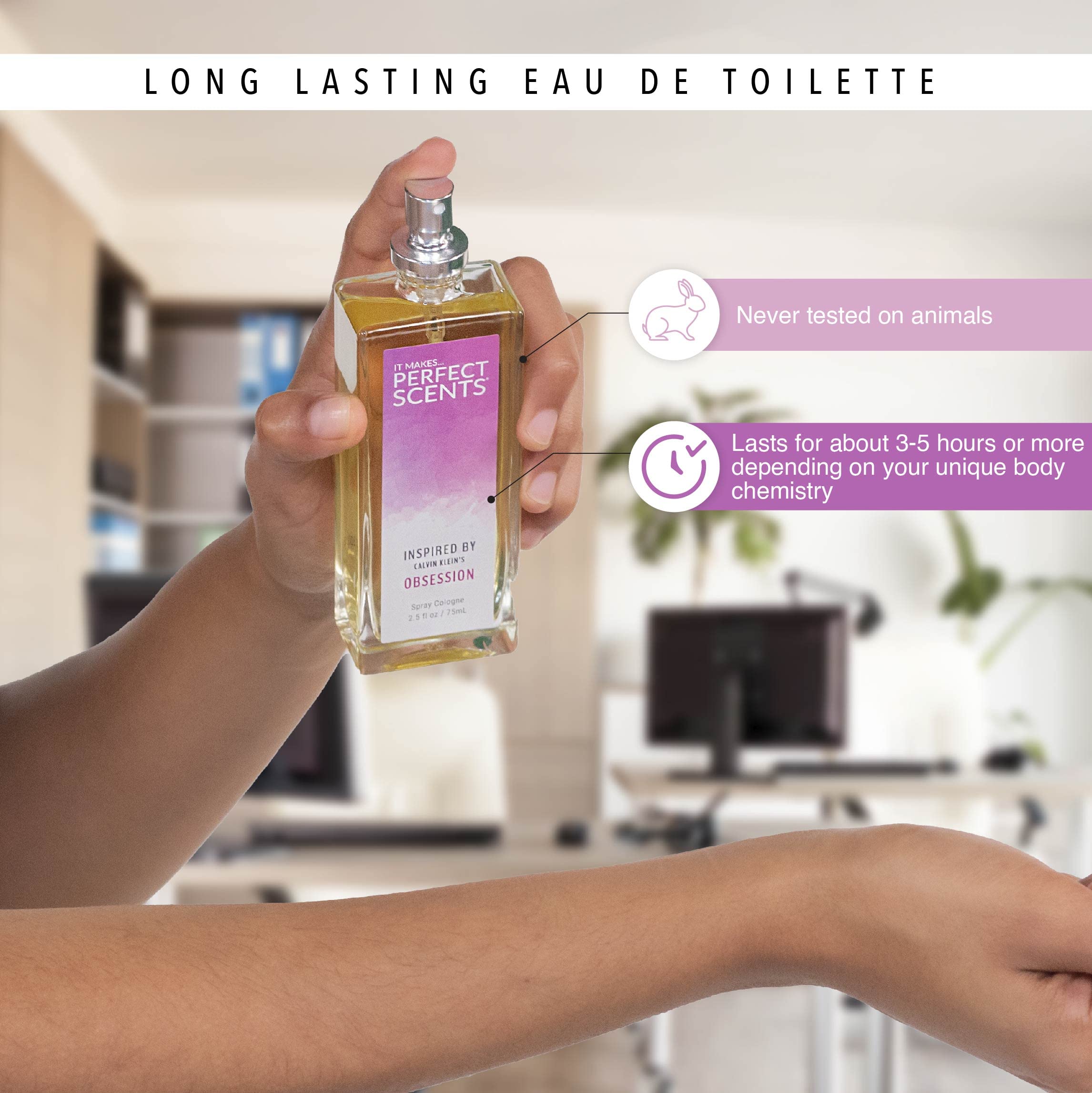 Perfect Scents Obsession – Women’s Eau de Toilette | Vegan, Paraben-Free, Cruelty-Free 2.5 fl oz